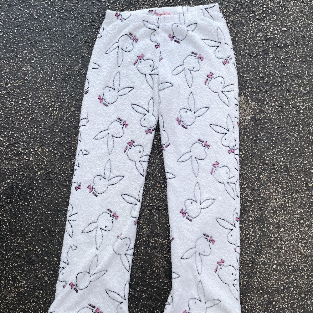 y2k PlayBoy bunny fuzzy pants
